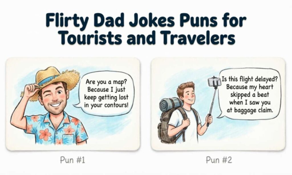Flirty Dad Jokes Puns for Tourists and Travelers