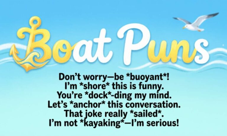 Sail Into Giggles: 350+ Boat Puns to Make Waves of Fun